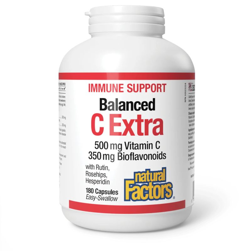 Natural Factors C Extra - 500 mg, 180 capsules