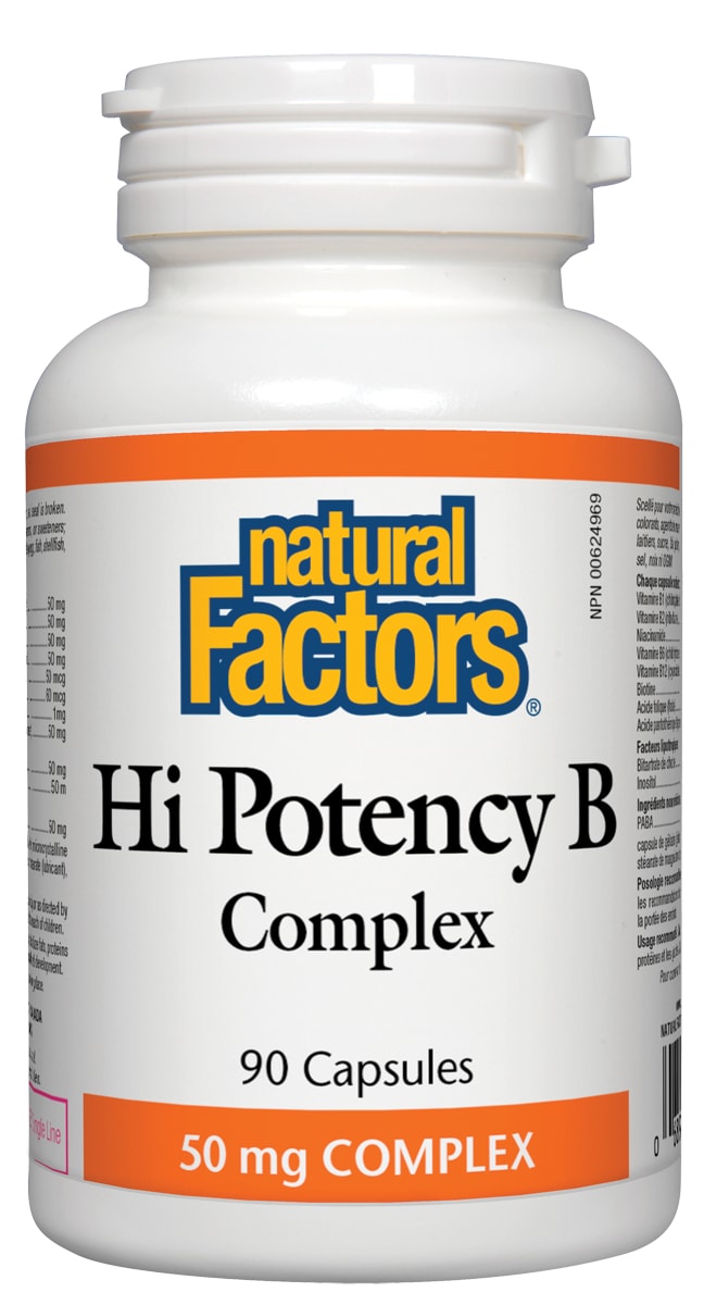 Natural Factors Hi Potency B Complex, 90 capsules