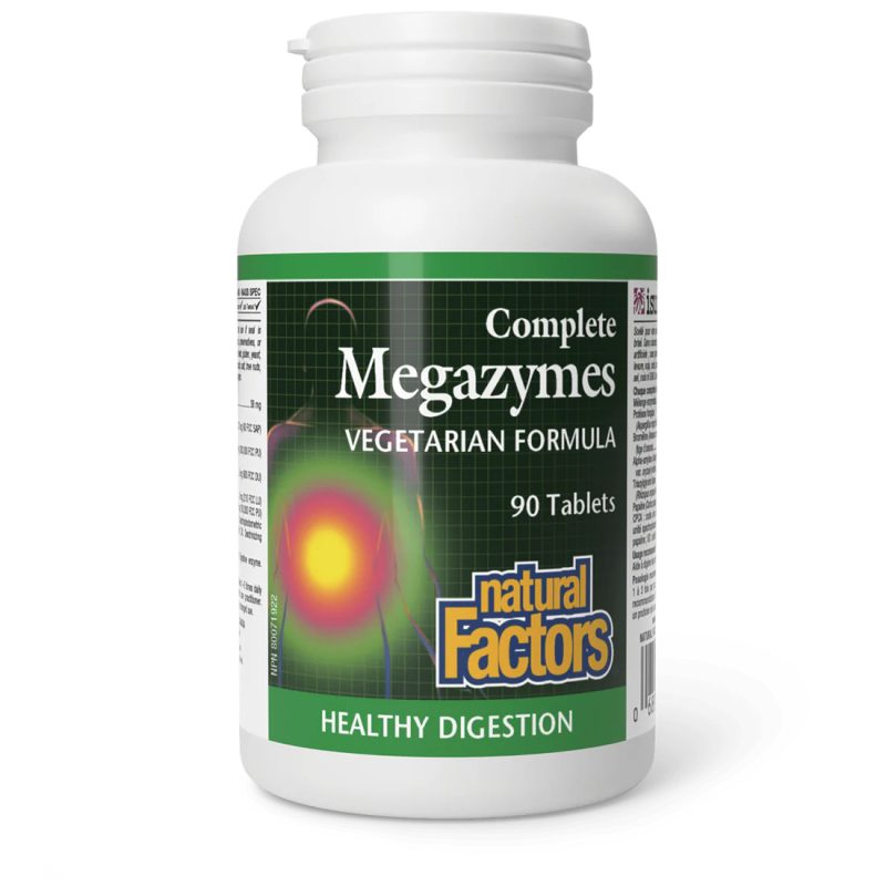 Natural Factors Complete Megazymes – Vegetarian Formula, 90 Tablets