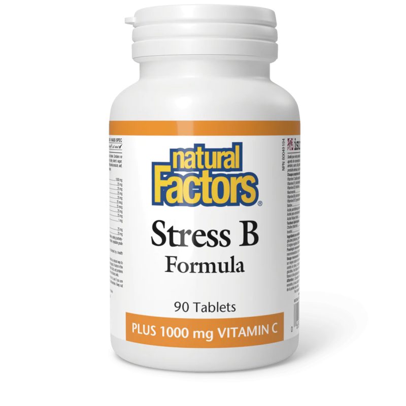 Natural Factors Stress B Formula Plus 1000 mg Vitamin C, 90 Tablets