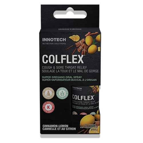 Innotech COLFLEX Oregano, Thyme, Vitamin D3 Oral Spray - Cinnamon Lemon, 25 ml