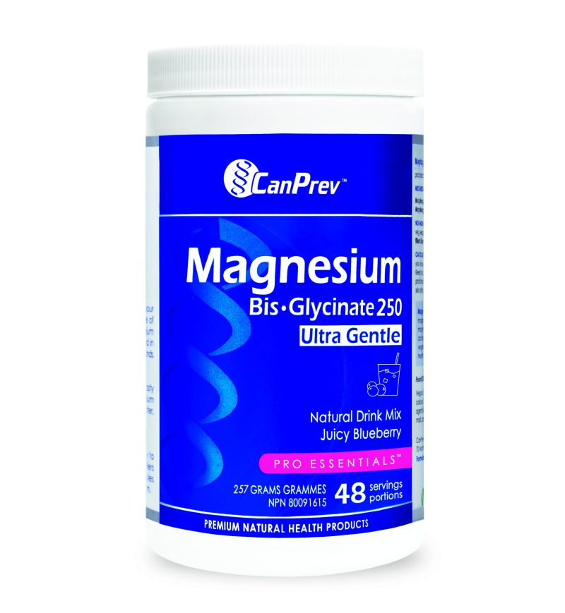 CanPrev Magnesium Bis-Glycinate Drink Mix - Juicy Blueberry, 257g