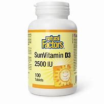 Natural Factors Vitamin D - 2500, 100 tabs