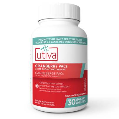 Utiva UTI Control Cranberry Pacs, 30 Vcaps