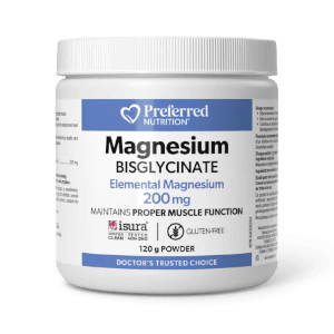 Preferred Nutrition Magnesium Bisgylcinate, 200mg , 120g powder