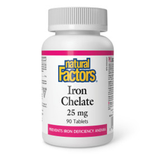 Natural Factors Iron Chelate - 25 mg, 90 tablets