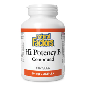 Natural Factors Hi Potency B Compound, 180 tablets