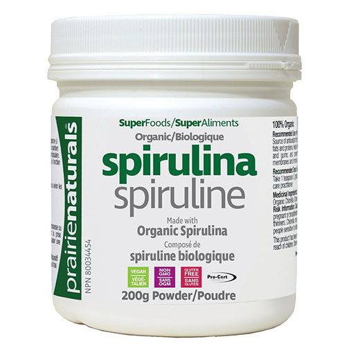 Prairie Naturals SuperFoods Organic Spirulina Powder, 200g