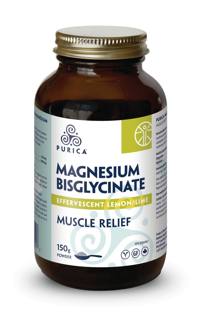 Purica Magnesium Bisglycinate Effervescent - Lemon Lime, 150 g