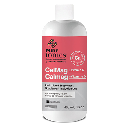 Renewal Wellness, Pure Ionics Cal Mag + Vitamin D - Apple Raspberry, 480ml