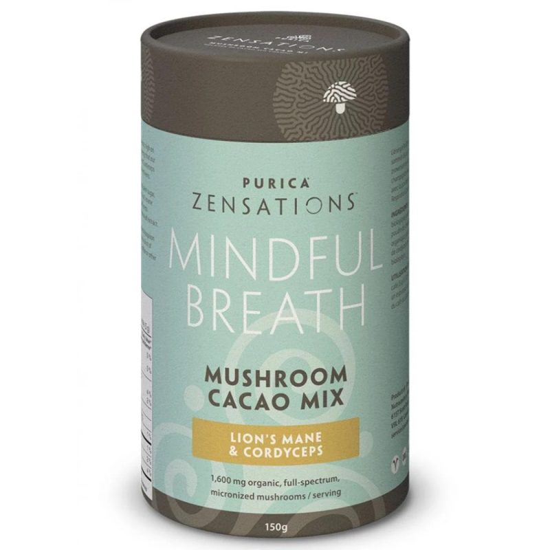 Purica Zensations Mindful Balance - Lion's Mane & Cordyceps Mushroom Cacao Mix, 150g