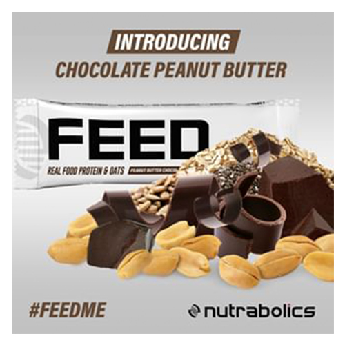 Nutrabolics FEED Real Food Bar -  Peanut Butter Chocolate, 1 bar