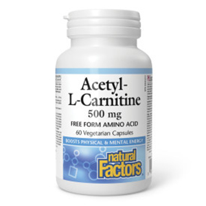 Natural Factors Acetyl-L-Carnitine Free Form - 500 mg, 60 Vegetarian Capsules