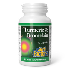 Natural Factors Turmeric & Bromelain, 90 Capsules