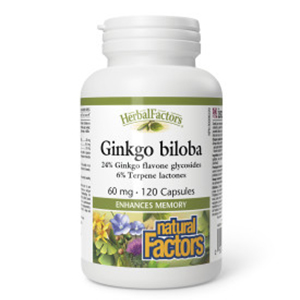 Natural Factors Ginkgo biloba - 60 mg, 120 Capsules