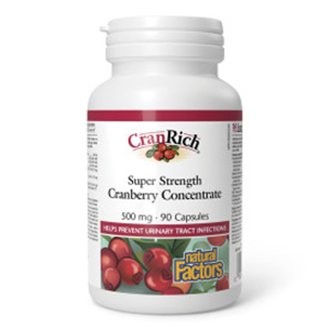 Natural Factors CranRich® Super Strength Cranberry Concentrate - 500 mg, 90 Capsules