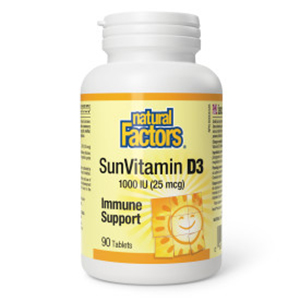 Natural Factors Vitamin D3 - 1000 IU, 90 Tablets