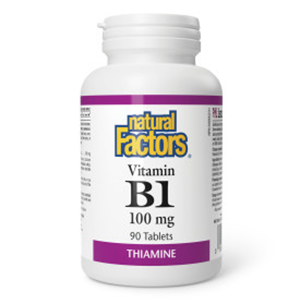 Natural Factors Vitamin B1 - 100 mg, 90 Tablets