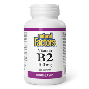 Natural Factors Vitamin B2 - 100 mg, 90 tabs