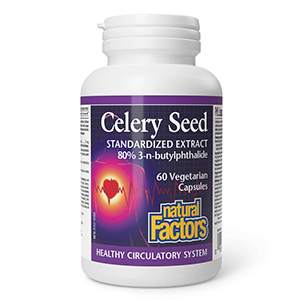 Natural Factors Celery Seed Extract - 85% 3nB, 60 Vegetarian Capsules