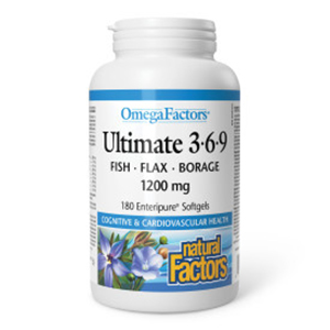 Natural Factors Ultimate 3•6•9 - 1200 mg, 180 Softgels