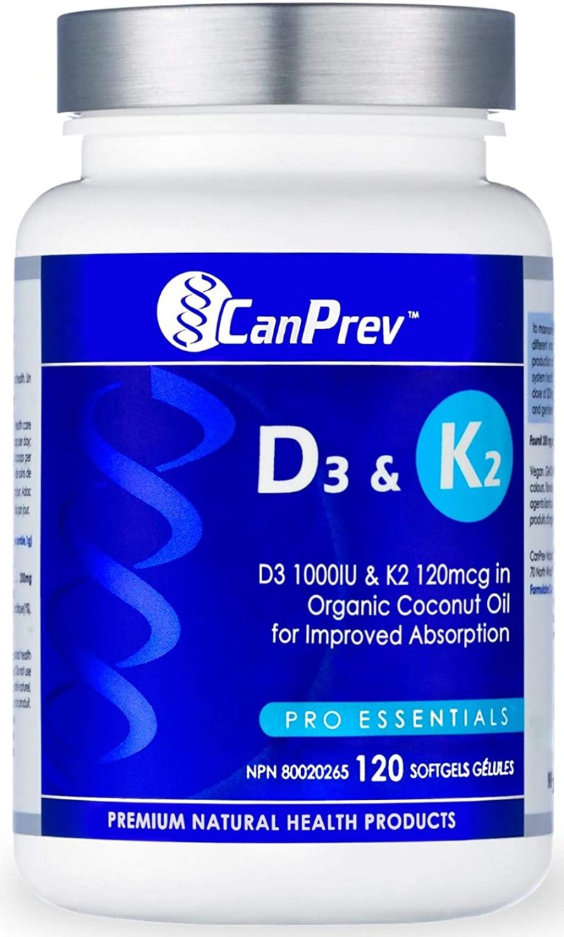 Canprev Vitamin D3 & K2, 120 softgels