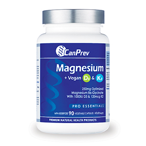 CanPrev Magnesium  + Vegan D3 & K2, 90 Vcaps