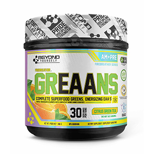 Beyond Yourself GREAANS - Superfood Organic Greens & EAA's - Citrus Green Tea, 346g