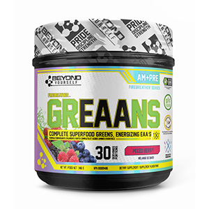Beyond Yourself GREAANS - Superfood Organic Greens & EAA's - Mixed Berry, 346g