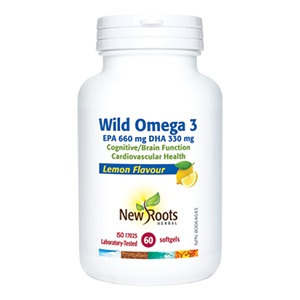 New Roots Wild Omega 3 EPA 660mg DHA 330mg, 60 gels
