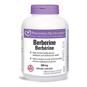 Preferred Nutrition Berberine - Maintain Healthy Glucose 500 mg, 180 Vcaps