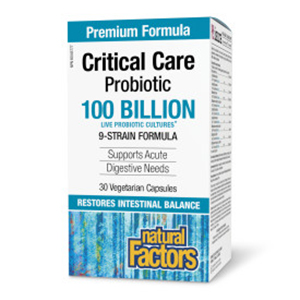 Natural Factors Critical Care Probiotic - 100 Billion Active Cells, 30 Vcaps