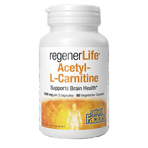 Natural Factors Regnerlife Acetyl-L-Carnitine, 90 Vcaps