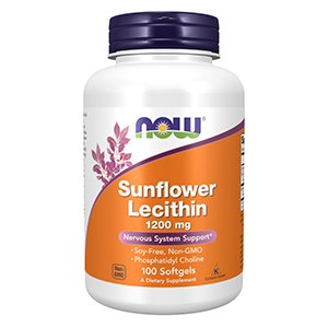 Now Sunflower Lecithin 1200mg, 100 softgels