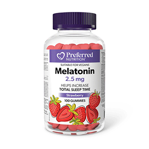 Preferred Nutrition Melatonin 2.5mg, 100 Gummies Strawberry
