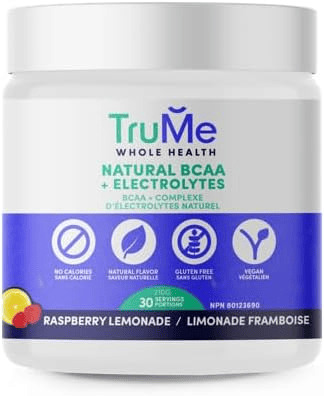 TruMe Whole Health Natural BCAA + Electrolytes - Raspberry Lemonade, 210g