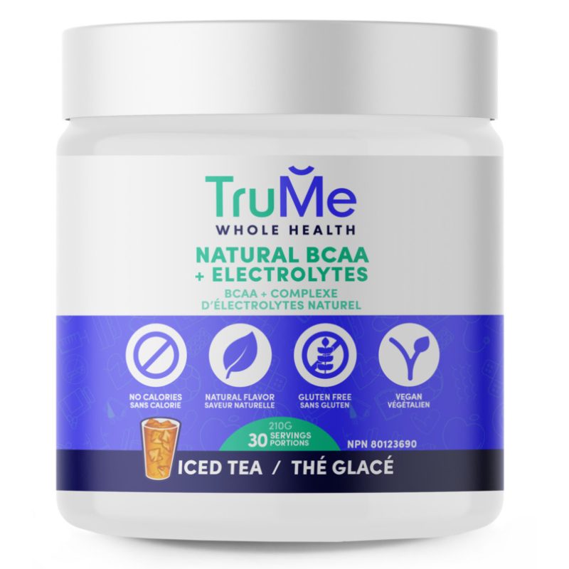 TruMe Whole Health Natural BCAA + Electrolytes - Iced Tea, 210g