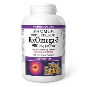 Natural Factors Triple Strength RxOmega-3 - 900 mg EPA/DHA, 150 softgels