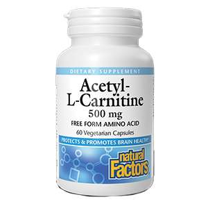Natural Factors Regnerlife Acetyl-L-Carnitine, 120 Vcaps