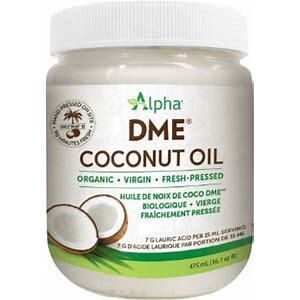 Alpha DME Organic Virgin Coconut Oil, 475 ml
