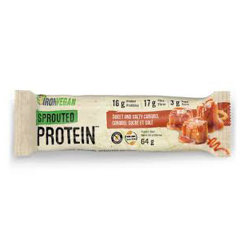 Iron Vegan Sprouted Protein Bar, Sweet and Salty Caramel