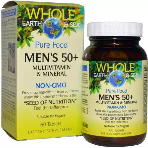 Natural Factors Men's 50+ Multivitamin & Mineral NON-GMO, 60 Tablets