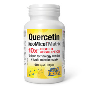 Natural Factors Quercetin LipoMicel Matrix 250 mg, 60 liquid gels
