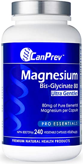 CanPrev Magnesium Bisglycinate 80 Ultra Gentle, 240 Vcaps
