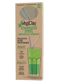 VegiDay Stainless Reusable Straws, 1 pack
