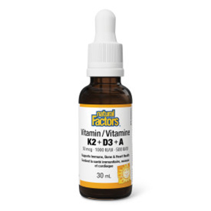 Natural Factors Vitamin K2 + D3 + A, 30ml