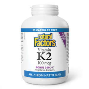 Natural Factors Vitamin K2 100 mcg, 360 Vcaps