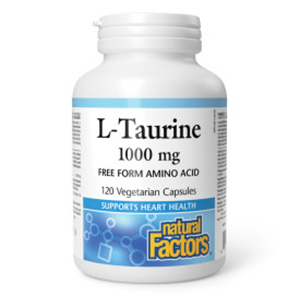 Natural Factors L-Taurine 1000 mg, 120 Vcaps