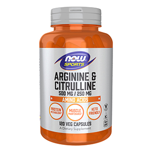 Now Arginine & Citrulline 500 mg / 250 mg, 120 Vcaps