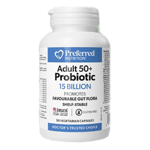 Preferred Nutrition Adults 50+ Probiotic Billion Shelf Stable, 30 Vcaps